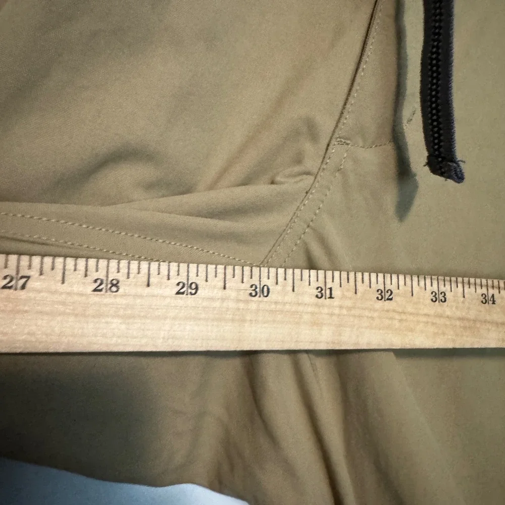Duluth Trading Co Dry on the Fly Cargo Pants Mens 3XL Camel Brown Nylon Belted